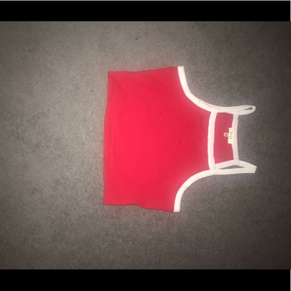Red crop top